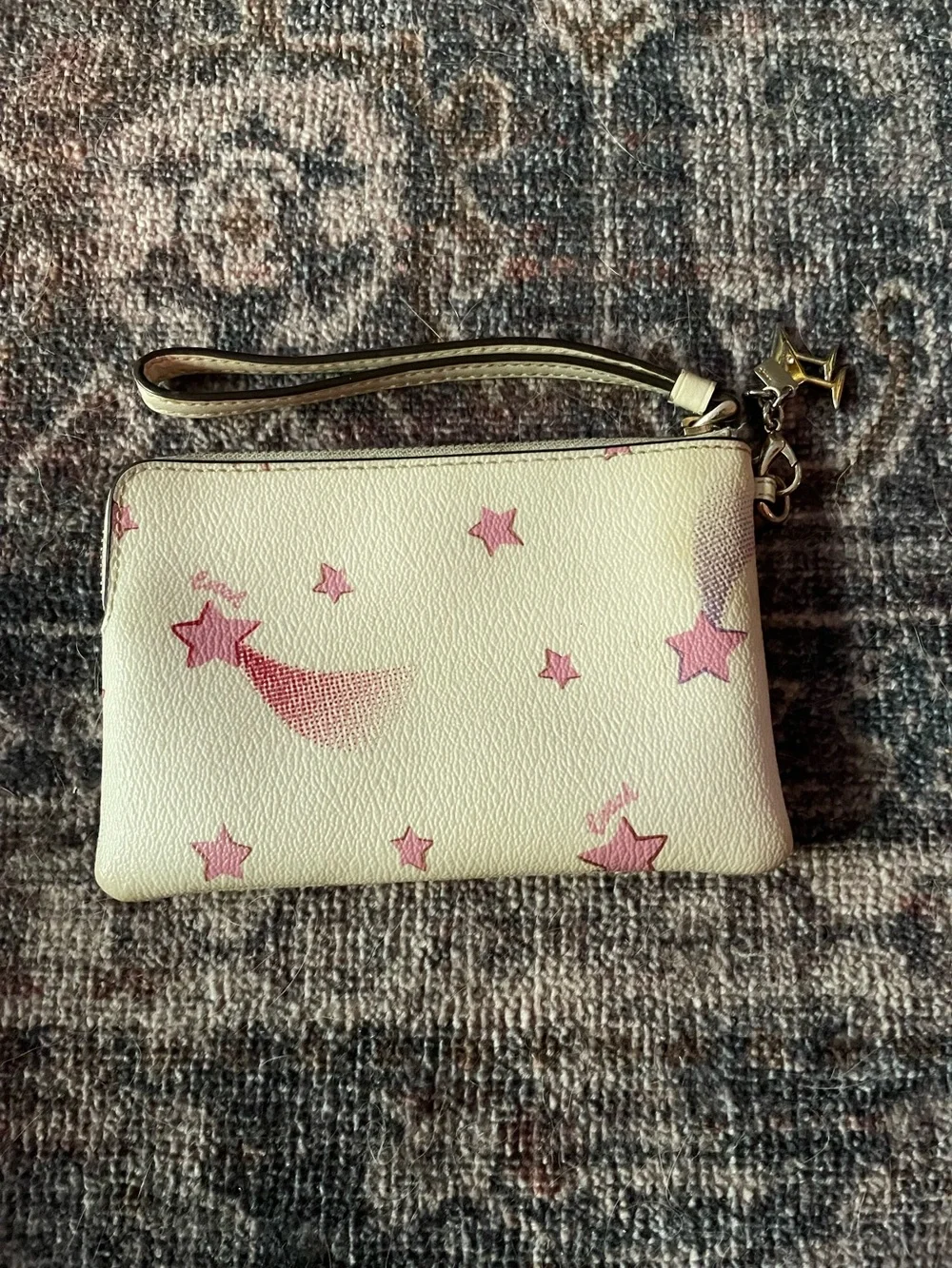 💫Coach Corner Zip Wristlet in Disco Star Print C7350💫